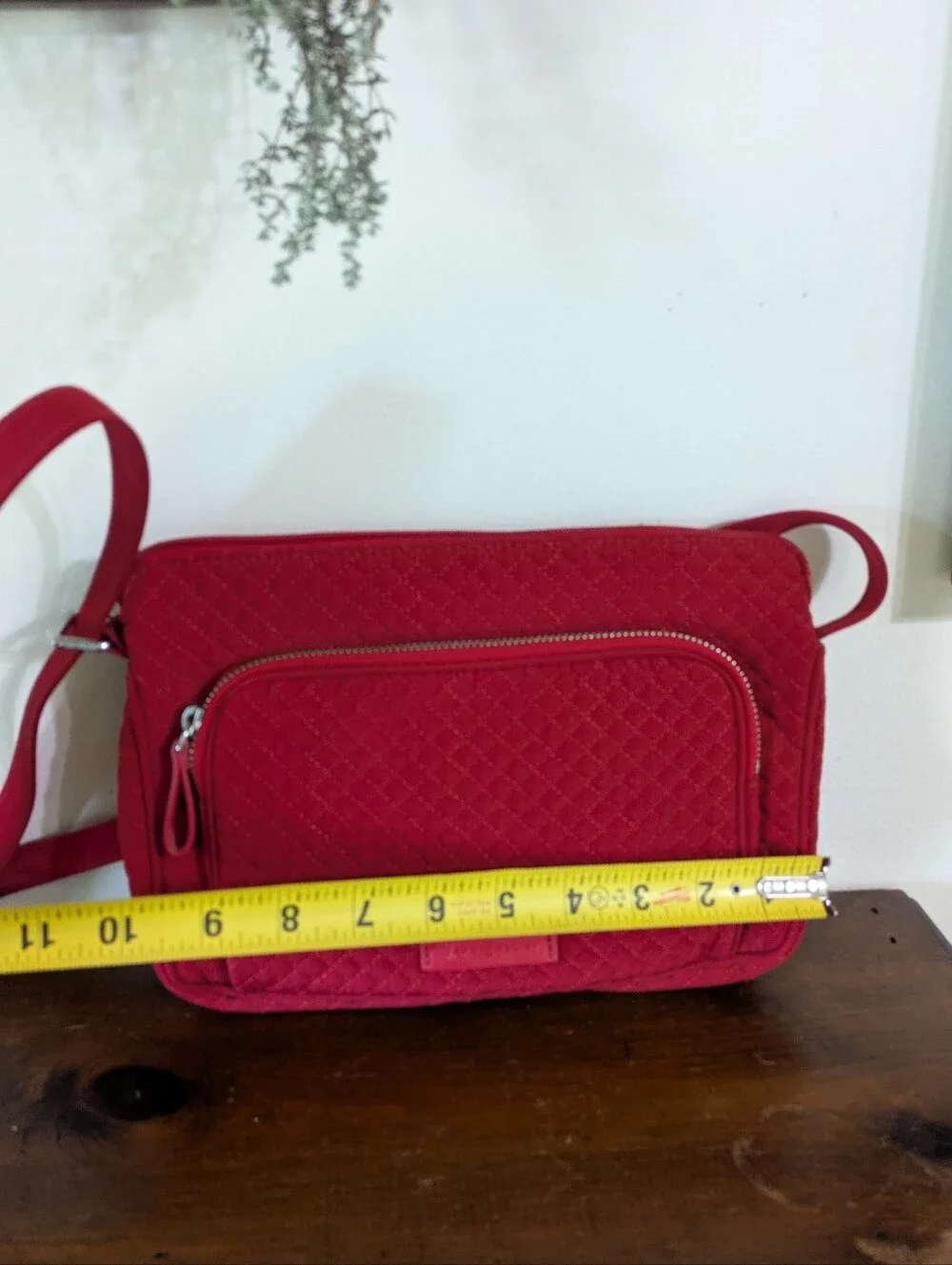 Vera Bradley Red Quilted RFID Little Hipster Crossbody Bag Classy Vibrant Style